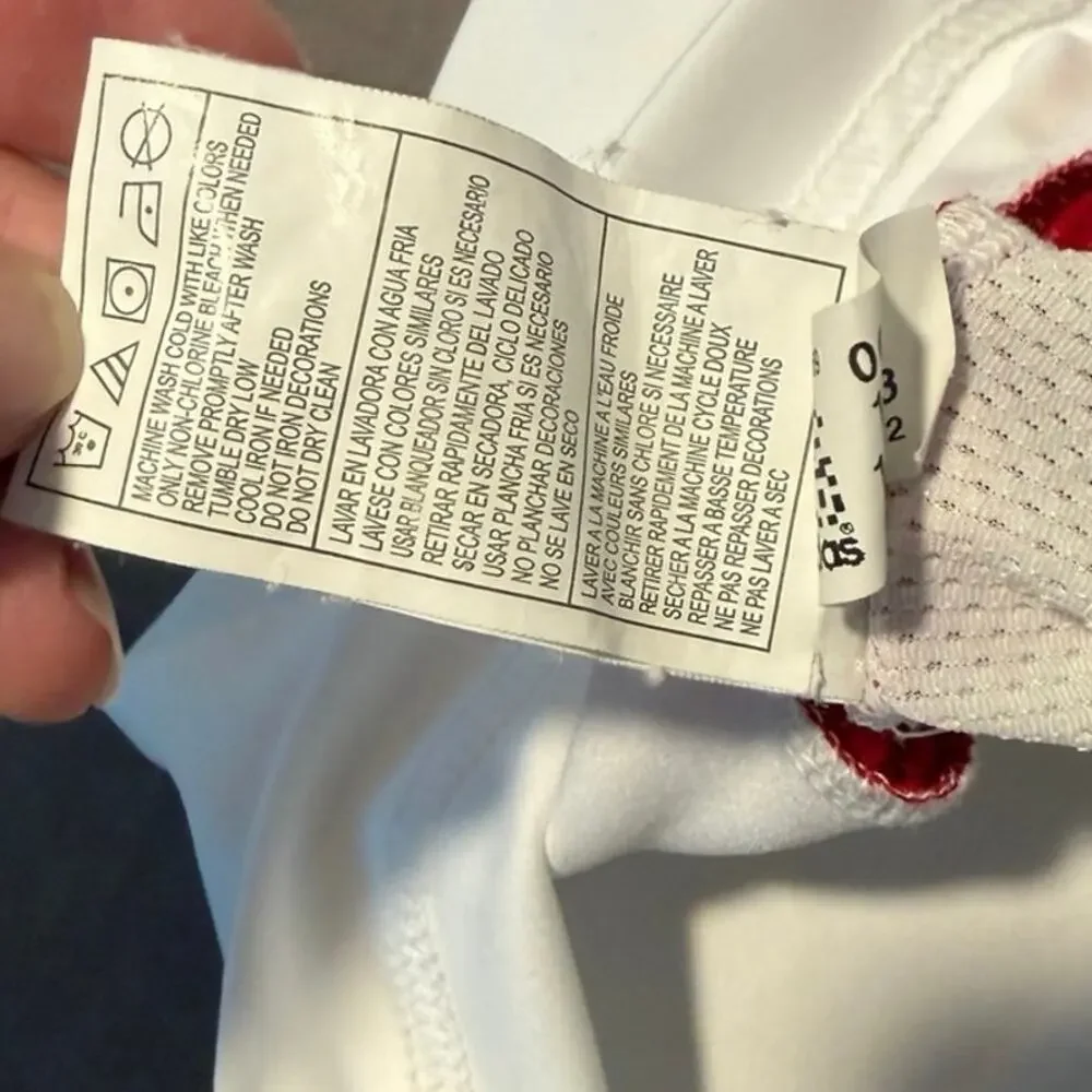 Adidas ClimaLite Adizero Nebraska Cornhuskers Polo Shirt White Red-medium